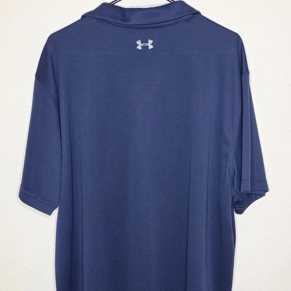 Under Armour Men's Heatgear Short Sleeve Navy Blue Polo Shirt, Size XXL - Picture 2 of 6